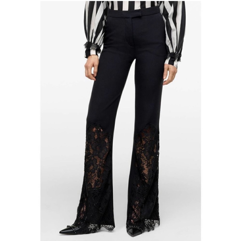 Zara Limited Edition Black Lace Pants XS